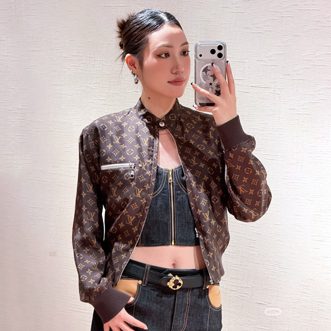 lv louis vuitton reversible silk bomber jacket